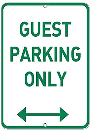 Generic Warning Sign Guest Parking Only Parking Sign Safety Sign Metal Pet Sign Gift Road Sign Business Sign Metal Tin Sign