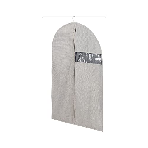 Compactor Oxford Suit Bag (M) - Premium Grey Storage Solution, 60X90(H) cm, Polyester + Cotton + Peva, Warm Grey, Short