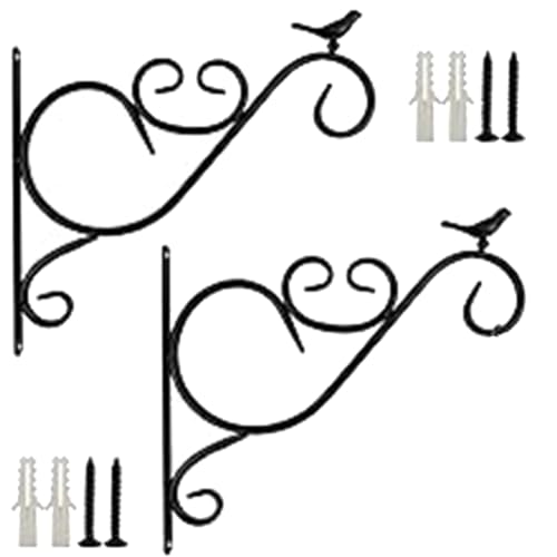 Giwnhvx Soporte para plantas colgantes de una pared, farol de pared de metal retro en para colgar plantas, flores, comedero para pájaros