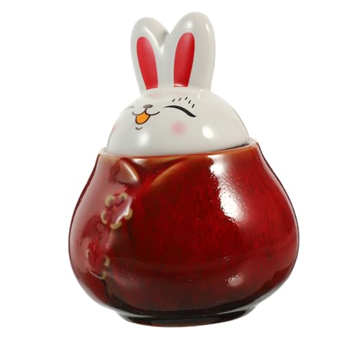 Hoement Tarro Cerámico Hermético Forma Conejo Decorativo para y Galletas Almacenamiento Cocina