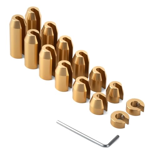 JiiinMiiin 14 Pack Brass Motorcycle Reusable Wheel Spoke Balance Weights Refill Kits Compatible with Super Motor, Dual Sport, Metric Cruisers, Vintage