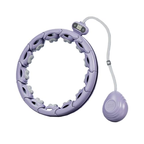フラフープダイエット用 フラフープ 大人・子供兼用 運動器具 スマートフラフープ 組み立て式 フラフープ フィットネスフープ エクササイズ ダイエット器具 サイズ調整可能 日本語取扱説明書つき (パープル*Lサイズ)