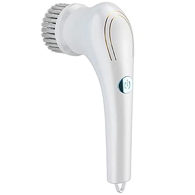 ENZUO Electric Cleaning Brush Cordless Motorized with 5 Replaceable Cleaning Heads for Toilet Bathtub Tile Sink Wall