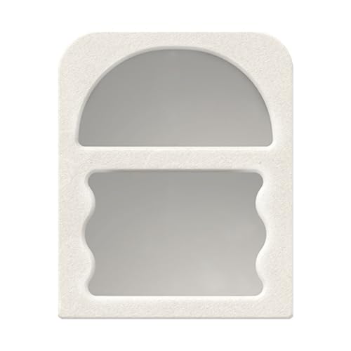 GFHTRELY Mesita de noche de estilo crema, mesita de noche simple, armario de almacenamiento creativo, pequeño estante de almacenamiento blanco, mesa pequeña