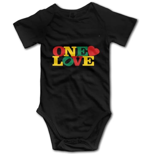 One Rasta Love Long Sleeve Infant Baby Boy Girl Jumpsuit Footed Bodysuit