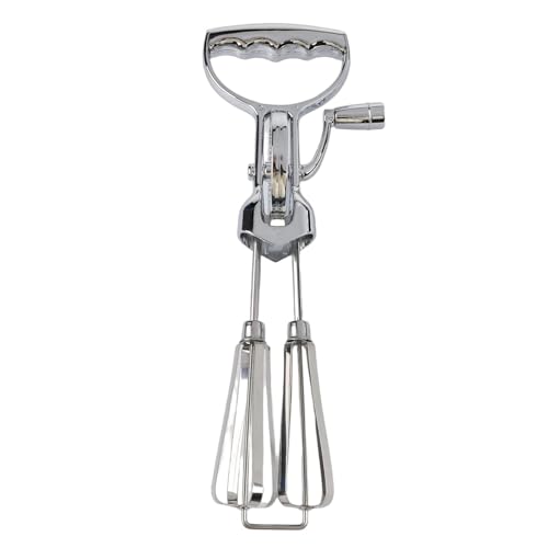 Serenophile Sbattitore manuale in acciaio inox da cucina con velocità regolabile per cuocere impasti, pastelle, panna e salsa, grandi o piccole dimensioni