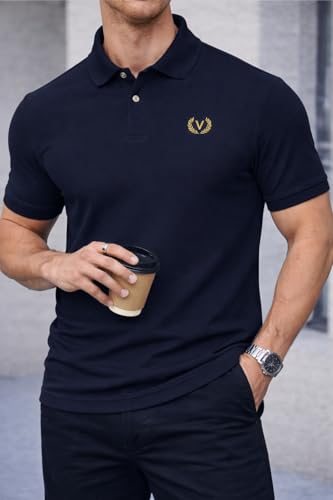 Image of Mack Jonney Men's Cotton Polo T-Shirt|Solid Regular Fit|Half Sleeve Collar T-Shirt for Casual Wear-MJ-32