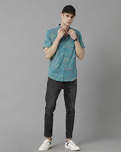 Image of VOI Jeans Men's Teal Slim Fit Shirt