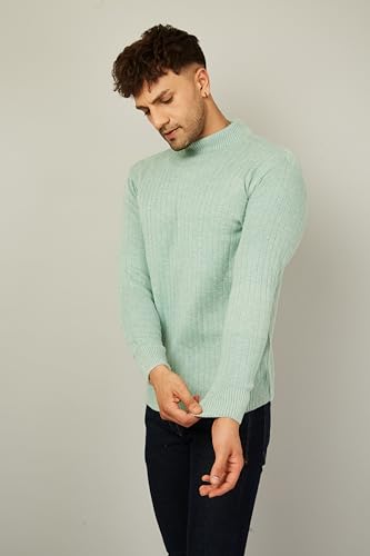 Image of Kvetoo Men High Neck Full Sleeve Winter Woolen Sweater