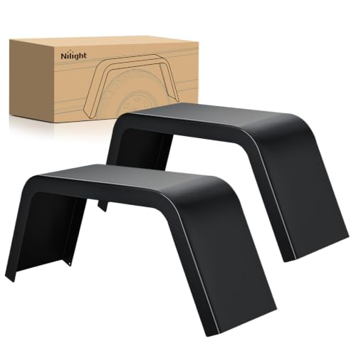 Image of Nilight Square Trailer Fenders Single Axle Mud Guards 14 to 16 in Wheels