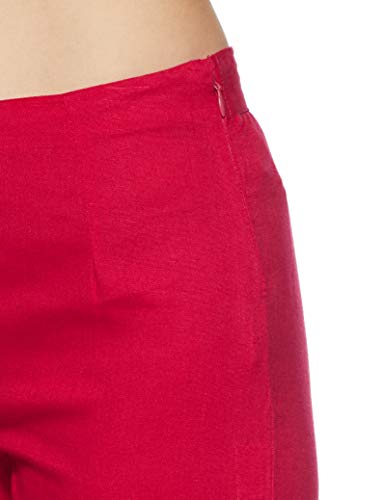 Image of Rangriti Black Solid Slim Pants for Women