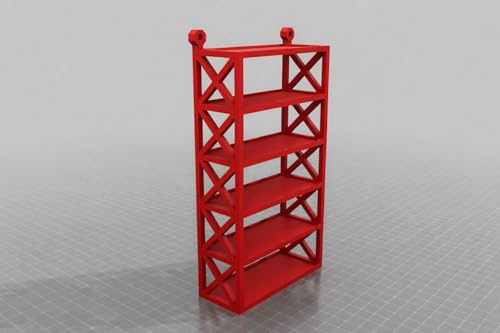 Image of 6-Car Display Rack - Premium Matte Black Tabletop Organizer with Tire Slots & Side Guards for 1:64 Scale Diecast Cars (Hot Wheels, Matchbox, Tomica,)(NO CAR INCLUDED) (Red)