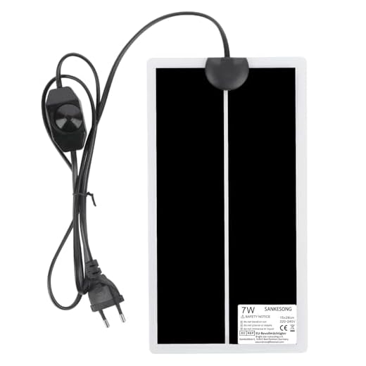 Manta Eléctrica para Reptiles, Calentador Ajustable Para Reptile 7 W, Almohadilla térmica de control de temperatura ajustable para Tortugas, Serpientes, Lagarto, Gecko, Araña, Rastreador (0-35℃)