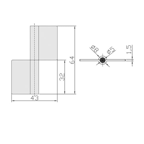 Charnière amovible 401-2 Left pour boîtier électrique et coffret de commande - 6