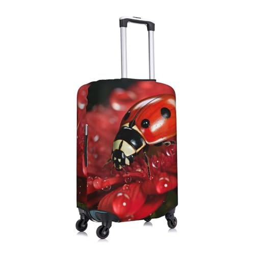 Ladybug Flower Print Washable Suitcase Cover Personalized Luggage Protector Travel Elastic Anti Scratch3