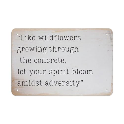 Let Your Spirit Bloom Like Wildflowers in Concrete Metal Tin