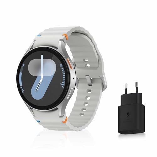 Samsung Galaxy Watch7, Montre Connectée, Suivi de Santé, Suivi de Sport, 44mm, Bluetooth, Argent, Galaxy AI, Chargeur secteur inclus (Version FR)...
