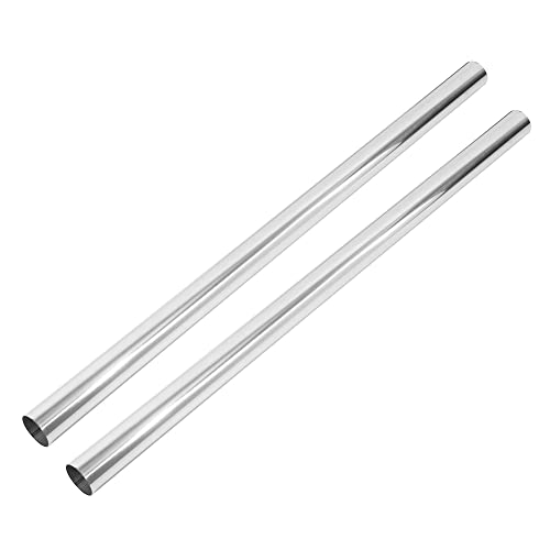X AUTOHAUX 2pcs Straight 2 OD 45 Length DIY Custom Mandrel Exhaust Pipe 2 Inch Tube Pipe T304 Stainless Steel Universal Fit
