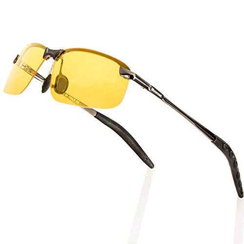 Night Driving Bril door Bloomoak, verminderen koplamp Glare(koplampen, mistlampen, LED), duidelijker zicht (verbeteren contrast gevoeligheid), goed cadeau voor ouders/grootouders