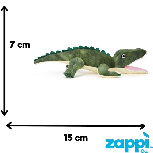 Zappi Co Kinder Kuschelweiches Plüschtier - Perfekte kuschelige Spielgefährten für Kinder Geburtstage und besondere Anlässe(12-15cm) (Krokodil)
