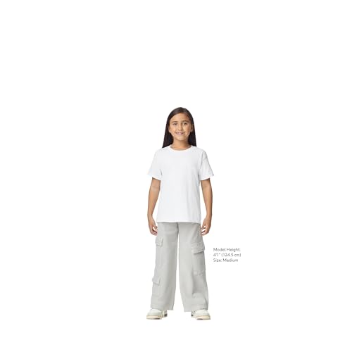 Gildan Youth DryBlend T-Shirt, Style G8000B, 2-Pack, White, Large - image 7