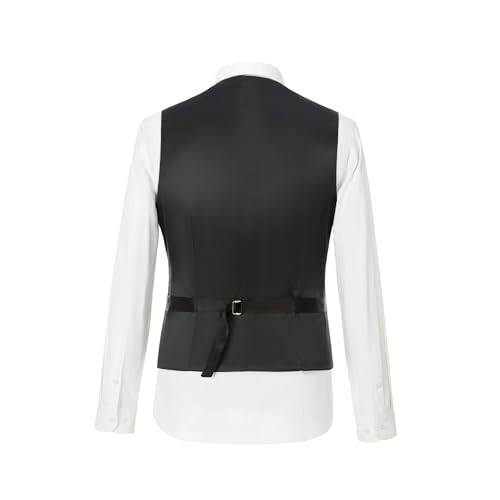 Men's 3 Piece Suits Slim Fit Plaid Double Breasted Blazer Vest Pants Set Wedding Party Tuxedo4