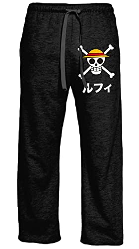 Ripple Junction One Piece Adult Straw Hat Pirate Logo and Kanji Luffy Lounge Pant 2XL Heather Charcoal Ripple Junction One Piece Adult Straw Hat Pirate Logo and Kanji Luffy Lounge Pant 2XL Heather Charcoal