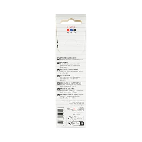 SAKURA Gelly Roll Classic Click Gel Pen Set 3 Rojo Azul Negro miniatura 6