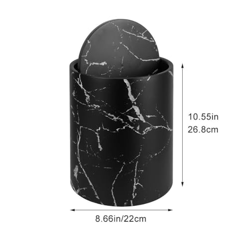 Cubo de basura versátil estilo mármol para interiores sofisticados 7