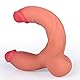 SXOVO Realistischer Dildo mit Plump Hoden Veiny Riesen Double-Ended Dildo Liquid Silikon Lesbische Penetration Extreme Sex Spielzeug Groß langer Doppeldilos für Frauen und Paare (S)