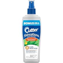 Cutter Skinsations Insect Repellent, Mosquito Repellent, Repels Mosquitos, Ticks, Gnats & Fleas, 7% DEET, 7.5 fl Ounce Pump Spray
