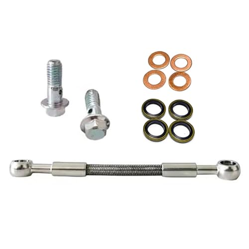 Manguera de freno acero inoxidable M8 plata 20cm conducto embrague hidráulico