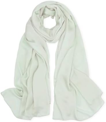 vimate 100% Large Silk Feeling Scarf-Women's Fashion Long Mulberry Silk Satin Neck Scarf Sunscreen Shawl Wrap Headscarf