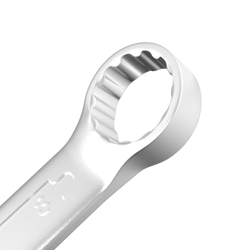 Image of Groz Combination Spanner 8 mm, Length 115 mm | DIN 3113 Standards | Chrome Vanadium, Matt Satin Chrome Combination Wrench Tool | CSP /DIN /8G
