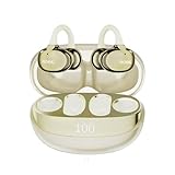 PEICHENG Earbuds Wireless Bluetooth Earphones, 5H Playback 50mAh+400mAh Power Case with Digital Display (Beige)