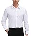 PAUL JONES Mens Casual Slim Fit Dress Shirts White(M)