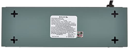 Belkin Power Strip Surge Protector - 10 AC Multiple Outlets, 15 ft Long Heavy-Duty Metal Extension Cord with Wall Mount Holes for Home, Office, Travel, Computer Desktop, Laptop & Phone Charging - 5PK by Belkin - Image 3
