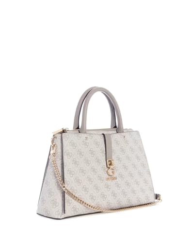 GUESS Zamira Luxury Satchel, Dark Taupe Logo2