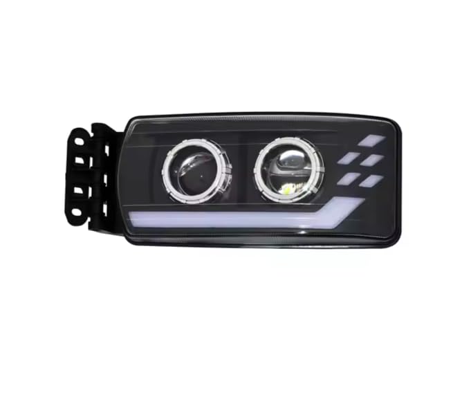 Genérico Faro delantero Full LED 24V izquierda luz diurna DRL efecto arranque intermitente luces de cruzamiento/carretera compatible con camiones Iveco Stralis 5801571745
