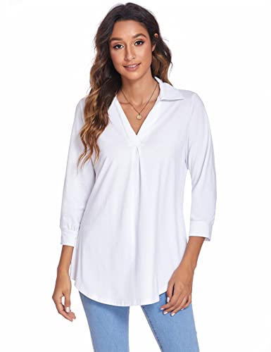 Image of Newchoice Womens 3 /4 Sleeve Shirts Business Casual Tops