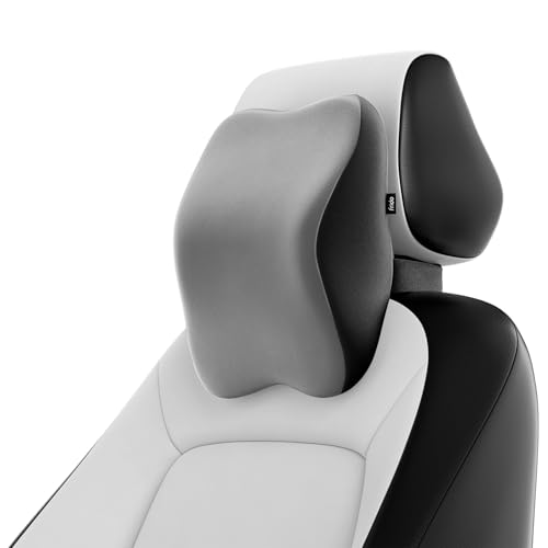 Frido Ultimate Car Neck Rest Pillow| Ultrasoft Pillow for Comfortable Rides | Superior Neck Support Cushion | Relieves Neck Pain | Hi-Per Foam Head Rest Pillow with Washable Velvet Cover | Grey