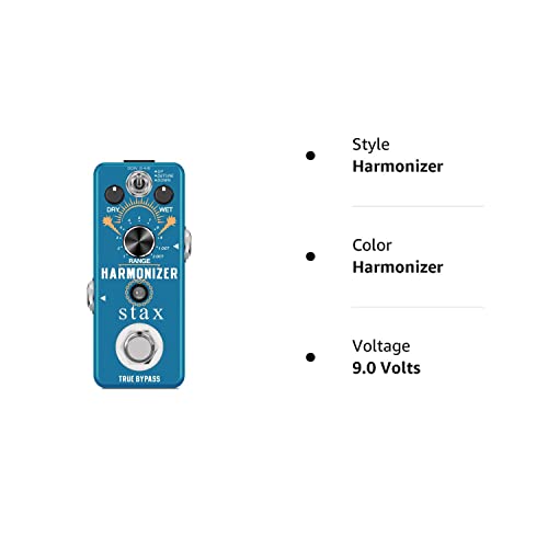 Stax Guitar Harmonizer Pedal Digital Effect Pedal Harmony Pitch Shifter Detune For Electric Guitar Bass Mini Size True Bypass #TOP7
