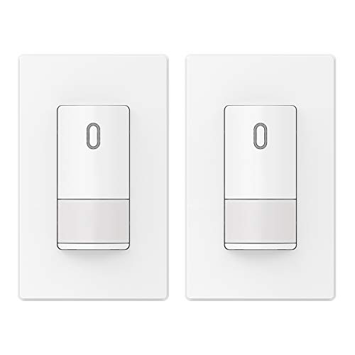 ELEGRP Occupancy Sensor Light Switch, PIR Infrared Motion Activated Wall Switch, No Neutral