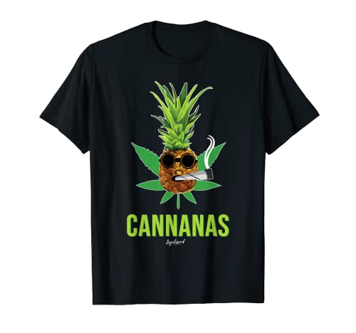 Photo de Cananas Cannanas Ananas avec joint cannabis kiffer T-Shirt