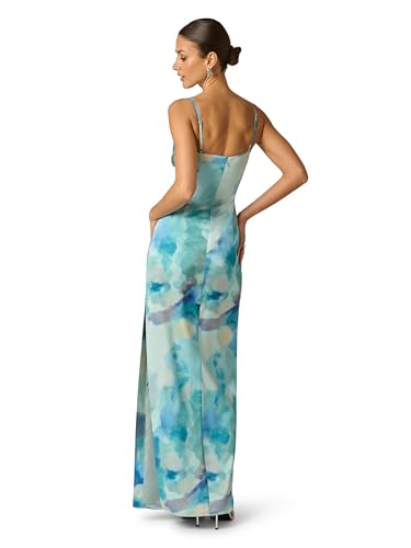 Image of Adrianna Papell Printed Sateen Long Dress