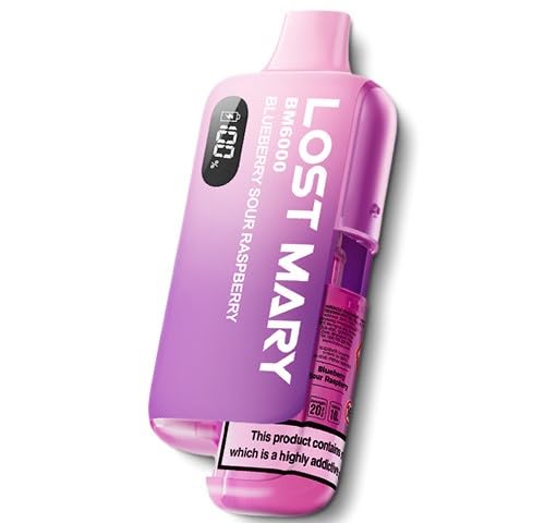 1x Lost Mary 6000 Rechargeable 6K (Pack of 1) (Blueberry Sour Raspberry)