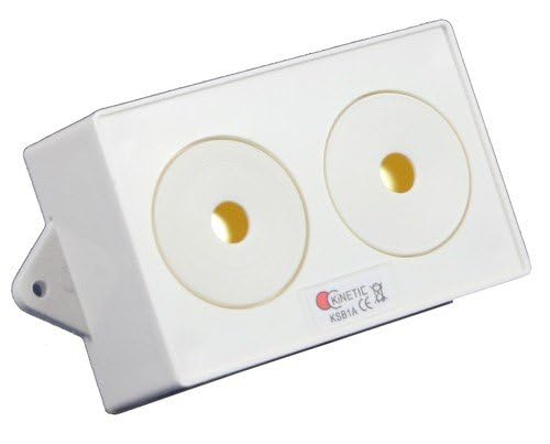 CQR SOSB1L Dual 6-15Vdc Piezo Sounder Bomb Internal Sounder 12VDC 109db White