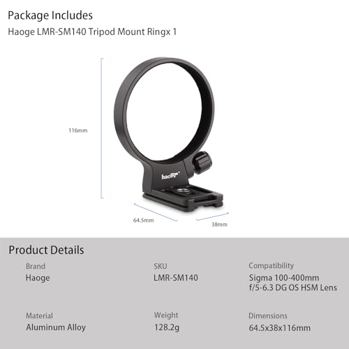 Haoge Objektivkragen für Tamron 35-150 mm F/2-2.8 Di III VXD A058 Objektivständer Basis Fuß Stativ Mount Ring, integrierte Arca-Typ-Schnellwechselplatte