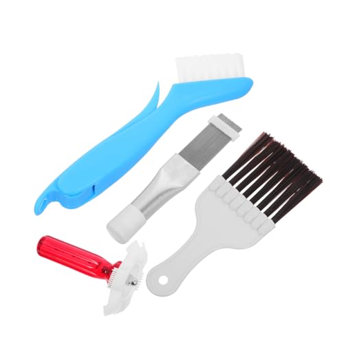 VICASKY 4pcs Air Conditioning Cleaning Brush Condenser Cleaner Air Conditioner Brush Cleaning Tools for Home Ac Condenser Kit Auto Detailing Vent Cleaner Stainless Steel