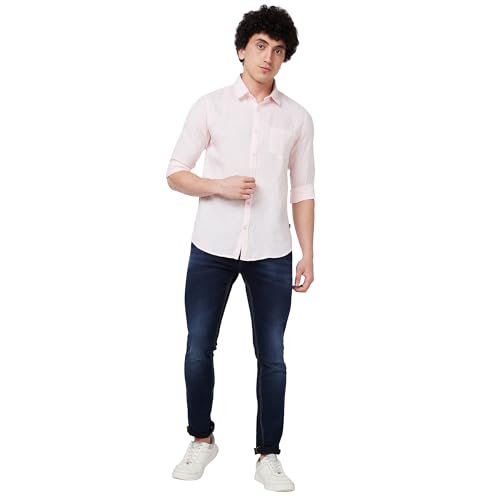 Image of Spykar Men's Regular Fit N /A Full Sleeve Solid Casual Shirts